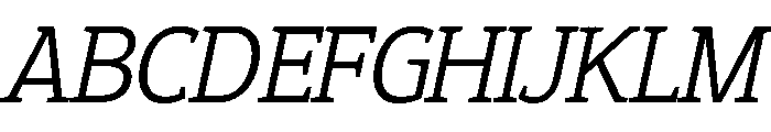 Epunda Slab 300italic Font UPPERCASE