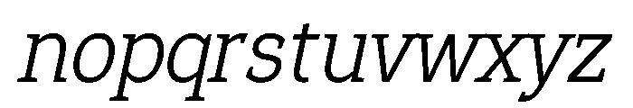 Epunda Slab 300italic Font LOWERCASE