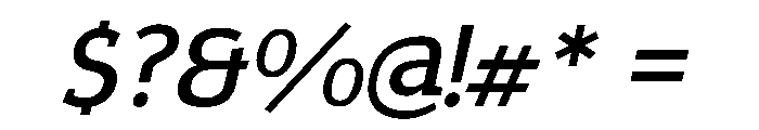 Epunda Slab 500italic Font OTHER CHARS