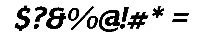 Epunda Slab 700italic Font OTHER CHARS