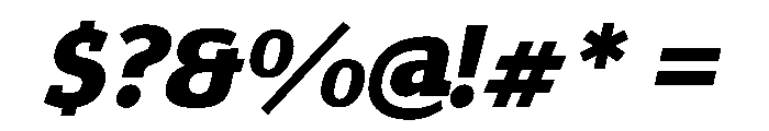 Epunda Slab 900italic Font OTHER CHARS