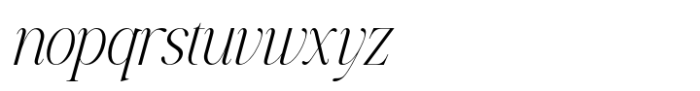 Ephoris Extra Light Italic Font LOWERCASE