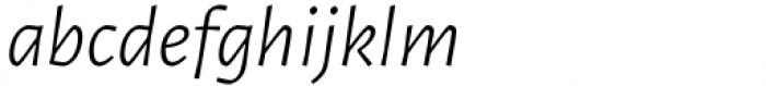 Epica Pro Sans Light Italic Font LOWERCASE