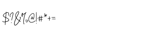 Epilea Signature Font OTHER CHARS