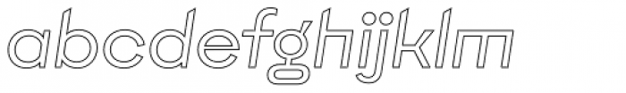 Epillox Outline Italic Font LOWERCASE