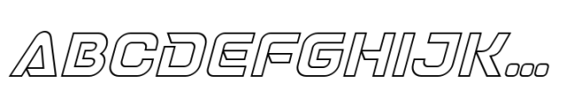 Epodes Italic Outline Font UPPERCASE