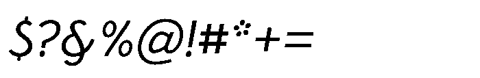 Epoque Final 46 Italic Font OTHER CHARS