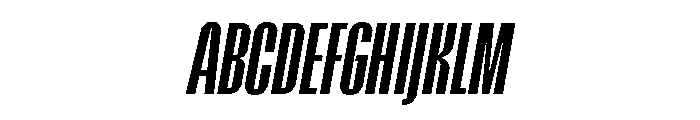 EPIMotif CondensedSlanted Font UPPERCASE