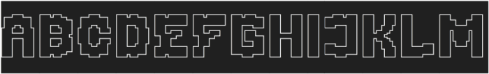 EQUALIZER-Hollow-Inverse otf (400) Font UPPERCASE