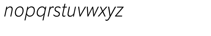 Equip Condensed ExtraLight Italic Font LOWERCASE
