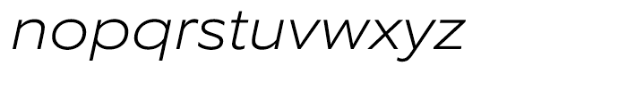 Equip Extended ExtraLight Italic Font LOWERCASE