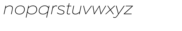 Equip Extended Thin Italic Font LOWERCASE