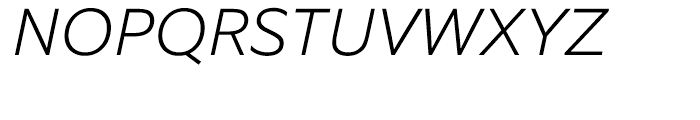 Equip ExtraLight Italic Font UPPERCASE
