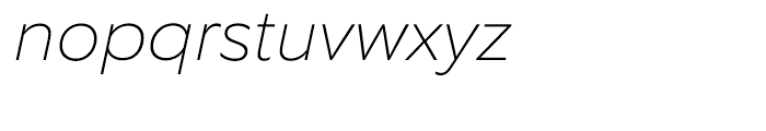 Equip Thin Italic Font LOWERCASE