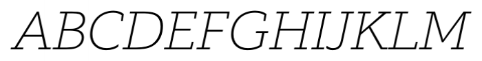 Equip Slab Thin Italic Font UPPERCASE