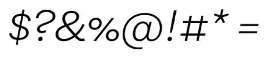 Equitan Sans Light Italic Font OTHER CHARS