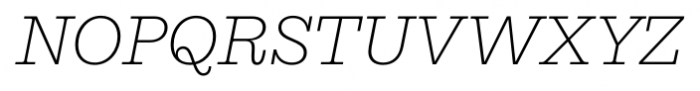 Equitan Slab Extra Light Italic Font UPPERCASE