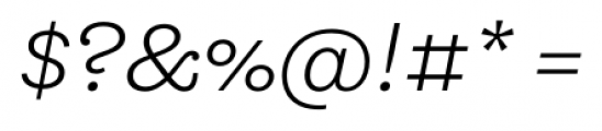 Equitan Slab Light Italic Font OTHER CHARS