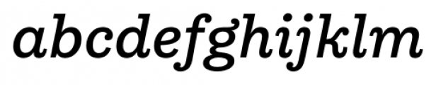 Equitan Slab Semi Bold Italic Font LOWERCASE