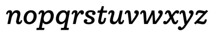 Equitan Slab Semi Bold Italic Font LOWERCASE