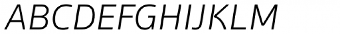 EQ Pro Light Italic Font UPPERCASE