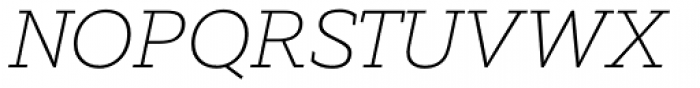 Equip Slab Thin Italic Font UPPERCASE