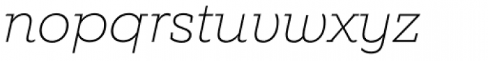 Equip Slab Thin Italic Font LOWERCASE