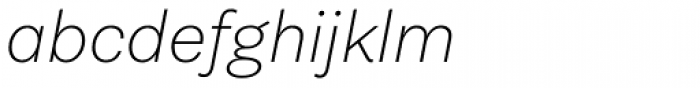 Equitan Sans Extra Light Italic Font LOWERCASE