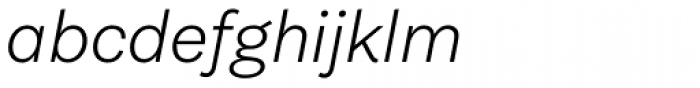 Equitan Sans Light Italic Font LOWERCASE