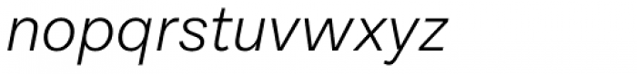 Equitan Sans Light Italic Font LOWERCASE