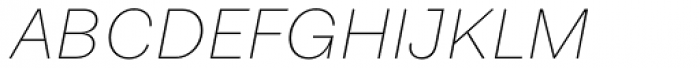 Equitan Sans Thin Italic Font UPPERCASE