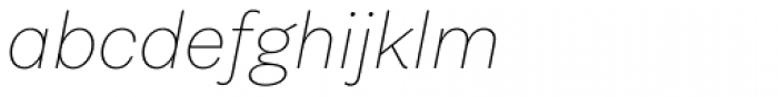 Equitan Sans Thin Italic Font LOWERCASE