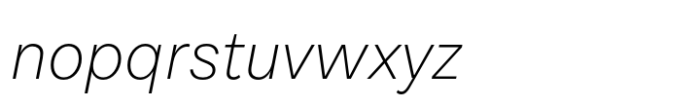 Equitan Sans XLt Italic Font LOWERCASE