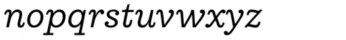 Equitan Slab Italic Font LOWERCASE