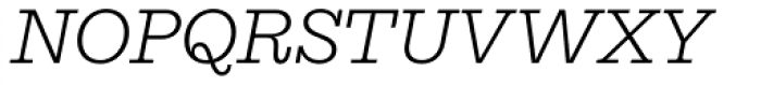 Equitan Slab Light Italic Font UPPERCASE
