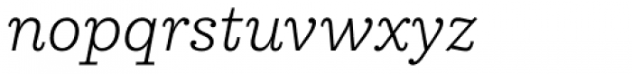 Equitan Slab Light Italic Font LOWERCASE