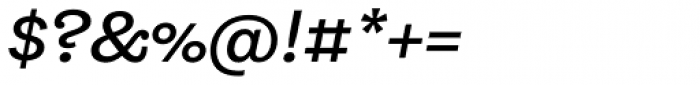 Equitan Slab Semi Bold Italic Font OTHER CHARS