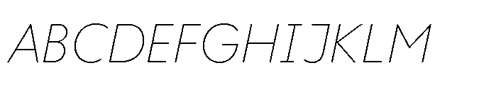 Equity Sans Alt Extralight Italic Font UPPERCASE
