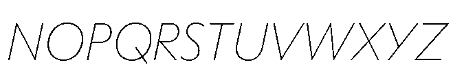 Equity Sans Alt Extralight Italic Font UPPERCASE