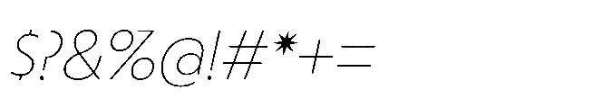 Equity Sans Extralight Italic Font OTHER CHARS