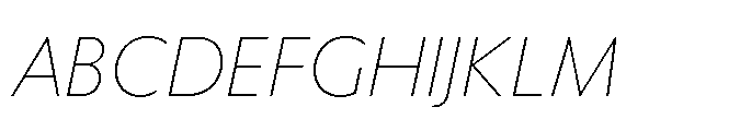 Equity Sans Extralight Italic Font UPPERCASE