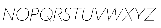 Equity Sans Extralight Italic Font UPPERCASE