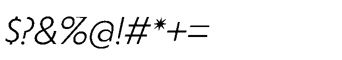 Equity Sans Italic Font OTHER CHARS