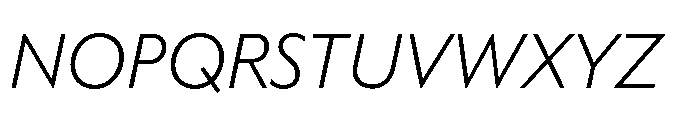 Equity Sans Italic Font UPPERCASE