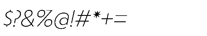 Equity Sans Light Italic Font OTHER CHARS