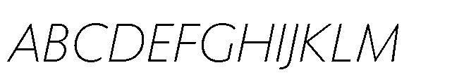 Equity Sans Light Italic Font UPPERCASE