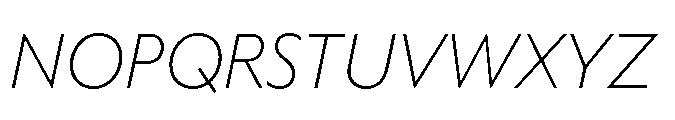 Equity Sans Light Italic Font UPPERCASE