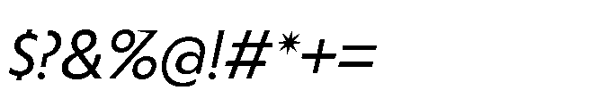 Equity Sans Medium Italic Font OTHER CHARS
