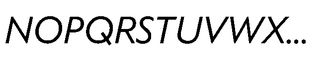 Equity Sans Medium Italic Font UPPERCASE