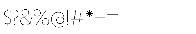 Equity Sans Thin Font OTHER CHARS